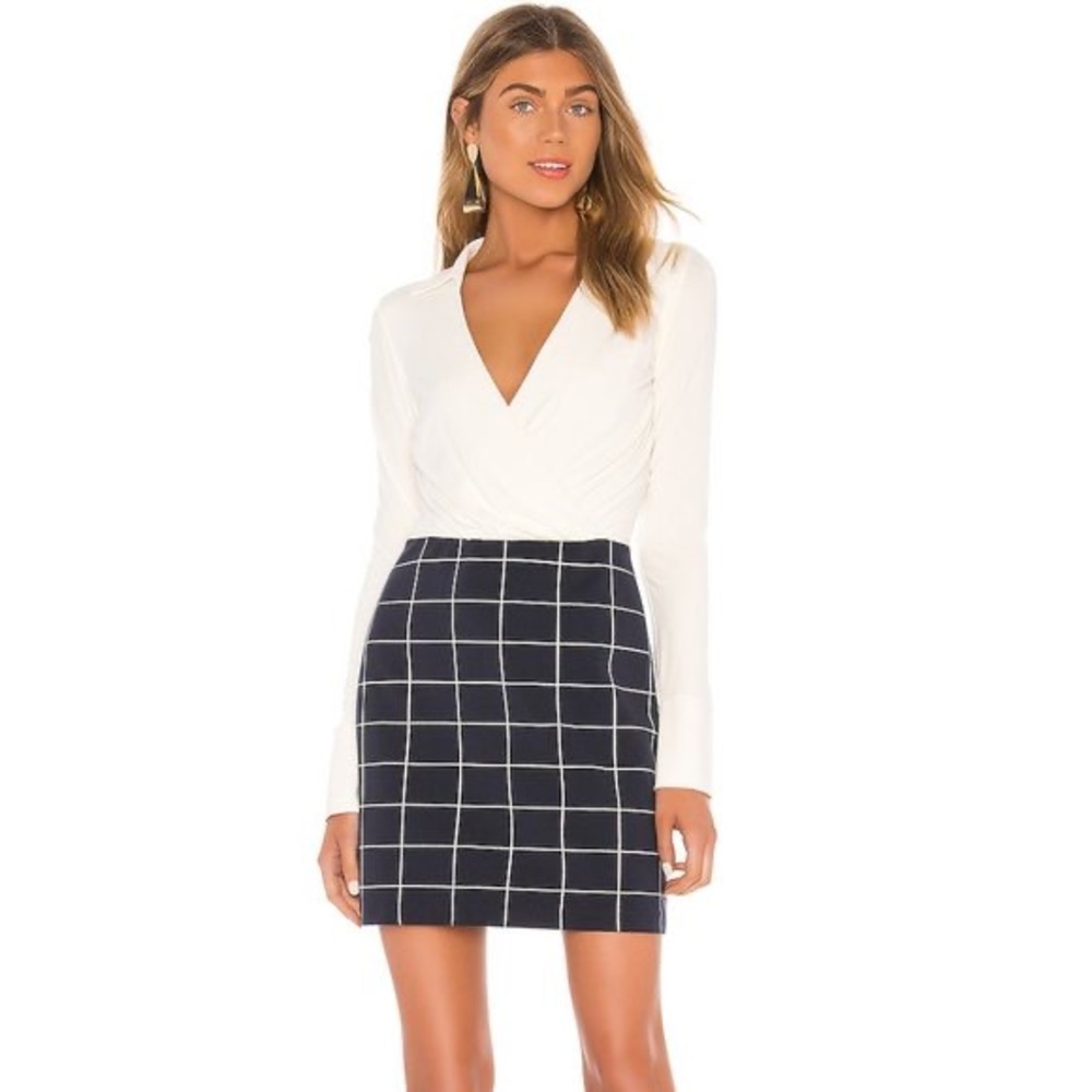 Bailey 44 Hayden Dress Small NWT Navy and Cream